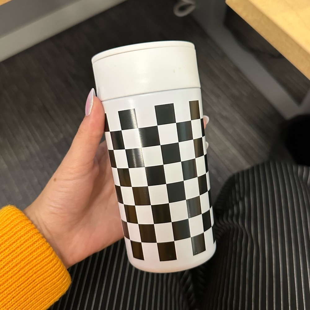 Room Essentials - checker print thermos